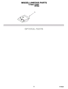 07 - Miscellaneous  Parts, Optional Parts parts for Whirlpool Dishwasher IJU58663 from AppliancePartsPros.com