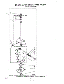 09 - Brake And Drive Tube parts for Whirlpool Washer LB5500XKW0 from AppliancePartsPros.com