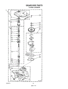 10 - Gearcase parts for Whirlpool Washer LA5330XSW1 from AppliancePartsPros.com