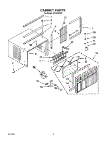 04 - Cabinet parts for Whirlpool Air Conditioner AR1000XW2 from AppliancePartsPros.com