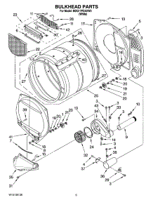 03 - Bulkhead Parts parts for Whirlpool Dryer MDG17PDAXW0 from AppliancePartsPros.com