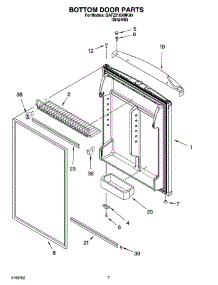 04 - Bottom Door Parts parts for Whirlpool Freezer GAFZ21XXMK00 from AppliancePartsPros.com