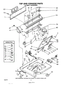 05 - Top And Console parts for Whirlpool Washer LA5530XMW0 from AppliancePartsPros.com
