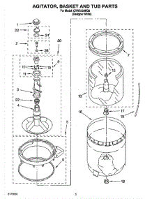 03 - Agitator, Basket And Tub Parts parts for Whirlpool Washer CAWS729MQ0 from AppliancePartsPros.com