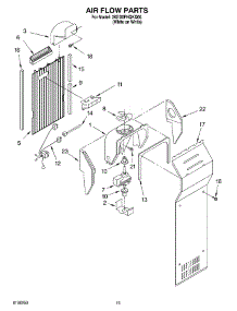 08 - Air Flow parts for Whirlpool Refrigerator 3KED0FHQKQ00 from AppliancePartsPros.com