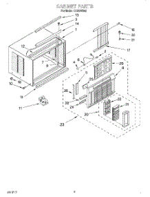03 - Cabinet parts for Whirlpool Air Conditioner CAH8WB42 from AppliancePartsPros.com