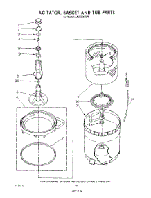 04 - Agitator, Basket And Tub parts for Whirlpool Washer LA5558XSW0 from AppliancePartsPros.com