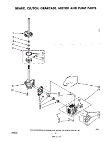 06 - Brake, Clutch, Gearcase, Motor And Pump parts for Whirlpool Washer LA3400XMW3 from AppliancePartsPros.com
