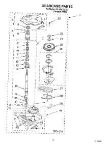 08 - Gearcase parts for Whirlpool Washer 7MLSR5132JQ3 from AppliancePartsPros.com