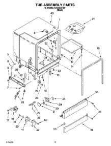03 - Tub Assembly Parts parts for Whirlpool Dishwasher RUD6050RD0 from AppliancePartsPros.com