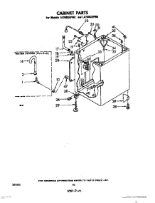 08 - Cabinet parts for Whirlpool Washer LA7680XPW0 from AppliancePartsPros.com