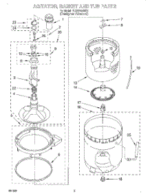 03 - Agitator, Basket And Tub parts for Whirlpool Washer 7LSR7233HZ0 from AppliancePartsPros.com