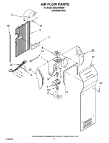 10 - Air Flow Parts parts for Whirlpool Refrigerator IS25AFXRD00 from AppliancePartsPros.com