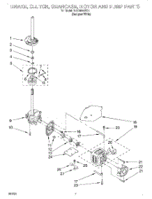04 - Brake, Clutch, Gearcase, Motor And Pump parts for Whirlpool Washer 3LSC8255EQ1 from AppliancePartsPros.com