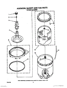 04 - Agitator, Basket And Tub parts for Whirlpool Washer AL3132WG0 from AppliancePartsPros.com