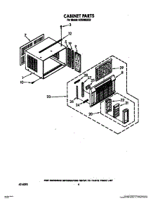 04 - Cabinet parts for Whirlpool Air Conditioner ACU082XX0 from AppliancePartsPros.com