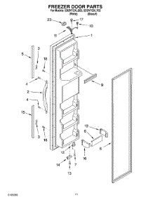 07 - Freezer Door parts for Whirlpool Refrigerator ED2NTGXLQ02 from AppliancePartsPros.com