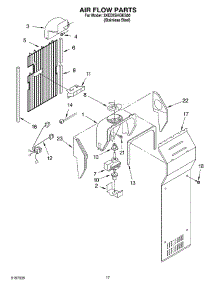 10 - Air Flow parts for Whirlpool Refrigerator 3XED5SHGKS00 from AppliancePartsPros.com