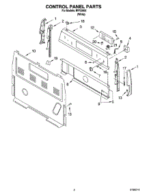02 - Control Panel Parts parts for Whirlpool Range IRP33802 from AppliancePartsPros.com