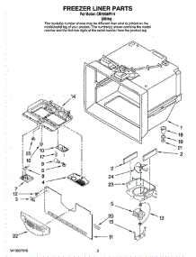 02 - Freezer Liner Parts parts for Whirlpool Refrigerator CB19G6W14 from AppliancePartsPros.com