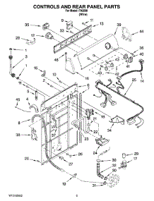 02 - Controls And Rear Panel Parts parts for Whirlpool Washer IT42000 from AppliancePartsPros.com
