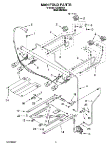 03 - Manifold Parts parts for Whirlpool Range IGS385RS3 from AppliancePartsPros.com