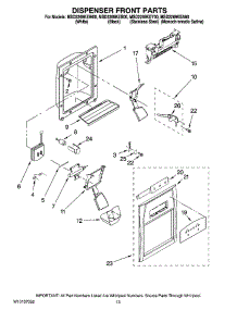 08 - Dispenser Front Parts parts for Maytag Refrigerator MSD2269KEW00 from AppliancePartsPros.com