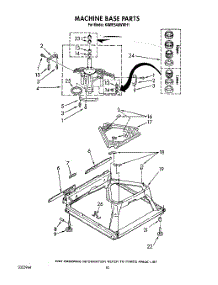 08 - Machine Base parts for Kitchenaid Washer KAWE540WWH1 from AppliancePartsPros.com