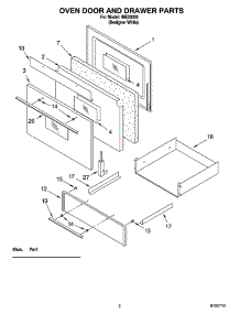 02 - Oven Door And Drawer Parts parts for Whirlpool Range IME28300 from AppliancePartsPros.com