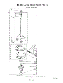 09 - Brake And Drive Tube parts for Whirlpool Washer LA5400XTF0 from AppliancePartsPros.com