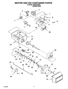 06 - Motor And Ice Container Parts parts for Whirlpool Refrigerator ID2GFGXRS00 from AppliancePartsPros.com