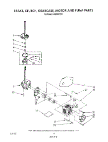 06 - Brake, Clutch, Gearcase, Motor And Pump parts for Whirlpool Washer LA6055XTF0 from AppliancePartsPros.com