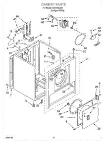 02 - Section parts for Whirlpool Dryer CEDX463JQ0 from AppliancePartsPros.com