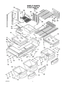 03 - Shelf parts for Whirlpool Refrigerator 3XKVN515000 from AppliancePartsPros.com