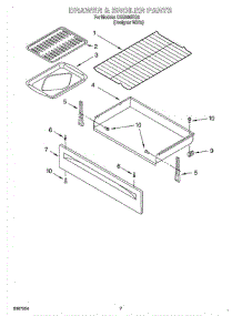 05 - Drawer & Broiler parts for Whirlpool Range CGS365HQ6 from AppliancePartsPros.com