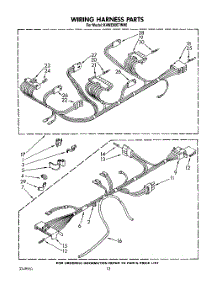 08 - Wiring Harness parts for Kitchenaid Washer KAWE900TWH0 from AppliancePartsPros.com