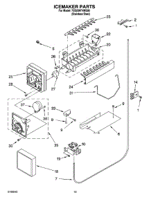 12 - Icemaker Parts, Optional Parts parts for Whirlpool Refrigerator 7SS25HFXMS00 from AppliancePartsPros.com