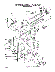 03 - Controls And Rear Panel parts for Whirlpool Washer LA5100XTF1 from AppliancePartsPros.com