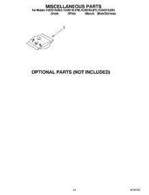 12 - Miscellaneous, Optional parts for Kitchenaid Dishwasher KUDI01DLSS0 from AppliancePartsPros.com