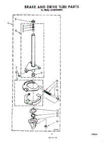 09 - Brake And Drive Tube parts for Whirlpool Washer LA3400XMW3 from AppliancePartsPros.com