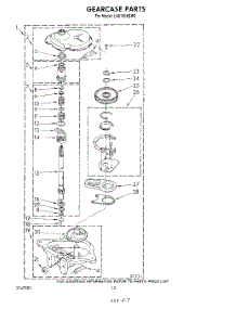 11 - Gearcase parts for Whirlpool Washer LA6150XSW0 from AppliancePartsPros.com