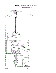 11 - Brake And Drive Tube parts for Kitchenaid Washer KAWE860WAL3 from AppliancePartsPros.com