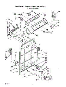 03 - Controls And Rear Panel parts for Whirlpool Washer LBR5133AG0 from AppliancePartsPros.com