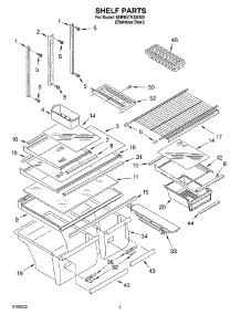 03 - Shelf parts for Whirlpool Refrigerator 6ER9GTKXKS01 from AppliancePartsPros.com