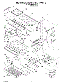 05 - Refrigerator Shelf parts for Whirlpool Refrigerator KLBP36FKS01 from AppliancePartsPros.com