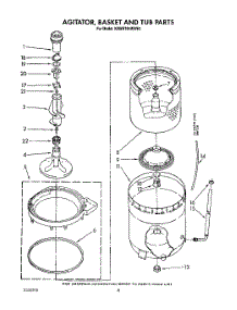 06 - Agitator, Basket And Tub parts for Kitchenaid Washer KAWE764WAL1 from AppliancePartsPros.com
