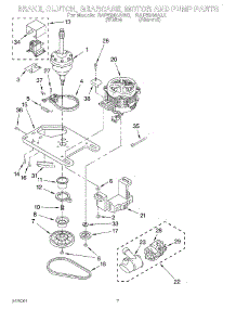 05 - Brake, Clutch, Gearcase, Motor & Pump parts for Whirlpool Washer RAP5244AL0 from AppliancePartsPros.com