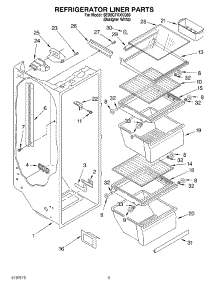 02 - Refrigerator Liner parts for Whirlpool Refrigerator 6ED0GTKXKQ00 from AppliancePartsPros.com