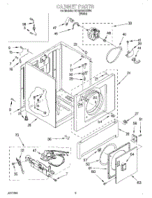02 - Cabinet parts for Whirlpool Dryer GCG2901XSW4 from AppliancePartsPros.com