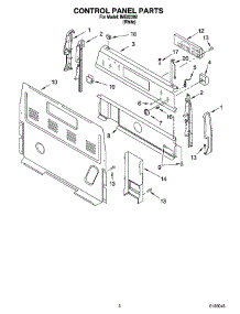 02 - Control Panel Parts parts for Whirlpool Range IME82302 from AppliancePartsPros.com